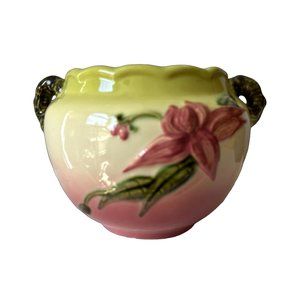 SOLD!  Vintage Mid Century Hull Woodland Pottery Jardiniere W/Handles